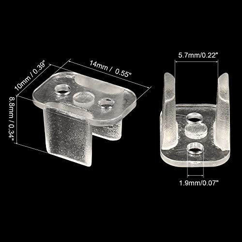 Image of MECCANIXITY LED Neon Mounting Clips Holder Mounting Bracket Support Fixing Clamps Fit 6mm Silicone LED Neon Strip Lighting, Pack of 40