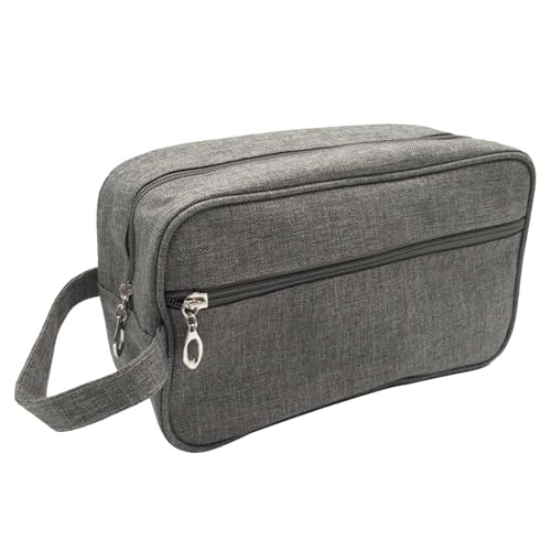 Beauty case da viaggio da uomo impermeabile organizer leggero per cosmetici e articoli da barba borsa da per trucchi Grigio