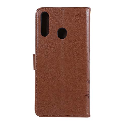 Capa flip MRSTERUS Galaxy A20S Totem em relevo pequena borboleta couro PU flip notebook suporte magn