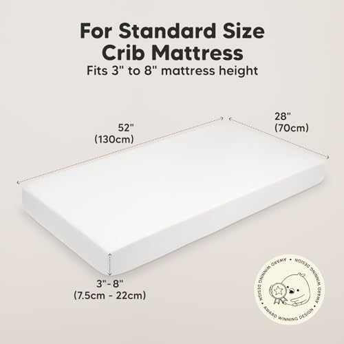 Keababies 2-Pack Organic Crib Sheets For Boys, Girls, Jersey Fitted Baby Crib Sheets Neutral thumb #2