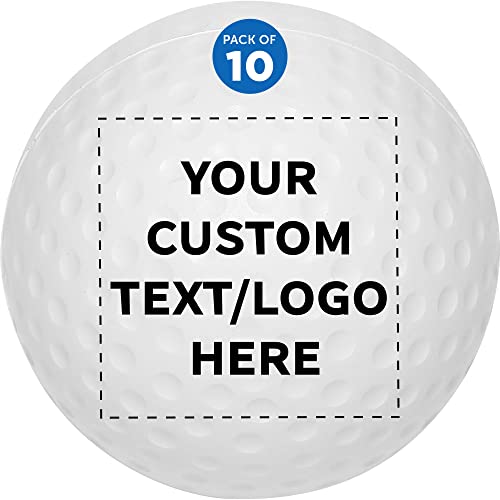 DISCOUNT PROMOS Golf Shaped Squeeze Balls Set of 10