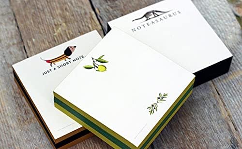 Miniatura 5 de Cubo de notas adhesivas de ramas de limón y olivo - 3 38 pulgadas x 3 38 pulgadas x 1 pulgada (3.386 in x 3.386 in x 0.984 in)