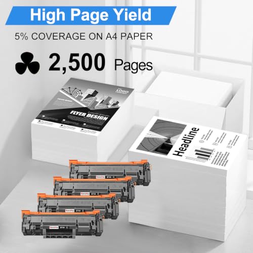 Image of Compatible 071H CRG 071H CRG-071H Toner Cartridge for Canon 071H CRG071H 071 Black Toner Cartridge for Canon ImageCLASS LBP122dw MF273dw MF272dw MF275dw LBP120 MF270 Printer (4 Pack)
