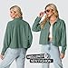 IWOLLENCE Women's Cropped Shacket Jacket Fashion Button Down Corduroy Shacket Jackets Casual Crop Shirts Fall Coat Tops