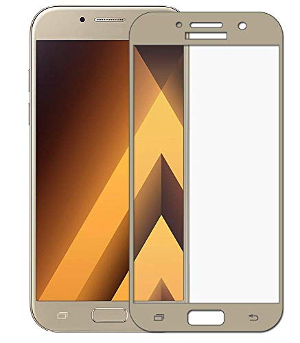 EUGO (2 Pack) Samsung Galaxy A5 2017 Protecteur d'écran, 3D [Couverture Complète] Film Protecteur d'écran pour Samsung Galaxy A5 2017 - Or