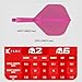 TARGET Darts K Flex Integrated Dart Flights and Shafts, No.2 Pink (Intermediate) | Pack of 3 K-Flex – No2, Kflex All in One Moulded Dart Flight & Stem | Professional Dart Accessories