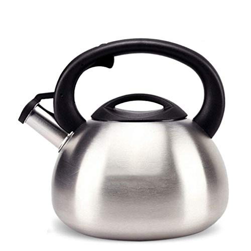 Chirurgische Teekanne aus Edelstahl-Teekessel mit ergonomischem Griff von Cool Toch, 3,5-l-Pfeifkessel mit Herdplatte