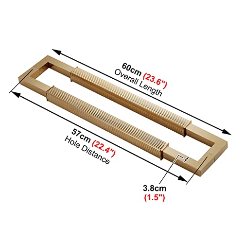Poignée de porte de douche dorée de 60 cm en verre avec finition luxe moderne - 3