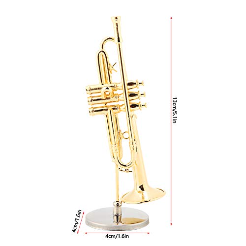 Miniature Trompette Réplique Mini Trompette En Boîte Top Grade Cadeau Mini Instrument De Musique Modèle Plaqué Or Instrument Modèle Ornements Musicaux - Les Beatles, Paul McCartney, John Lennon, RIngo Starr, George Harrison Miniature Trompette Réplique Mini Trompette En Boîte Top Grade Cadeau Mini Instrument De Musique Modèle Plaqué Or Instrument Modèle Ornements Musicaux – Image 3