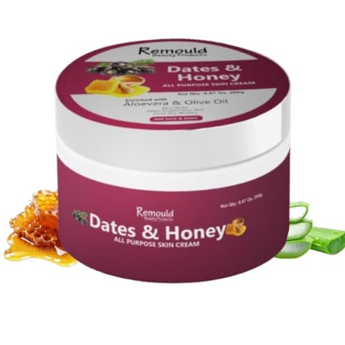 Image of Dates & Honey All Purpose Skin Cream For Dryness,Moisturizing Face & Skin | Skin Brightening & Softening Face Cream For Men Women All Skin Type -200GM