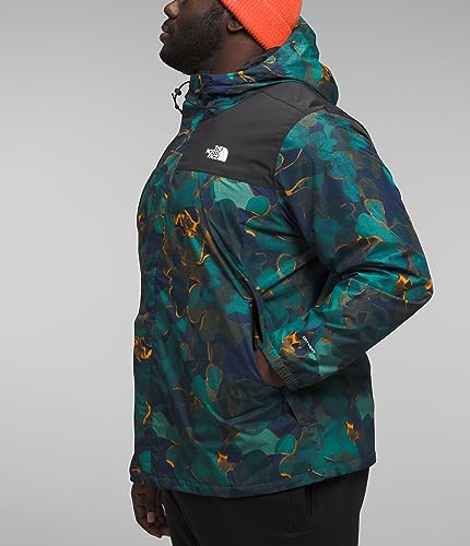 Image of THE NORTH FACE Men's Antora Waterproof Jacket (Standard and Big Size), Summit Navy Camo Texture Print /TNF Black, 5X