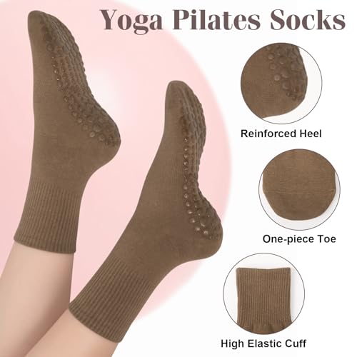 Ysense Pilates Grip Socks For Women With Non Slip, Yoga Barre Socks Grippy Accessories Athletic Socks For Pilates, Dance thumb #1
