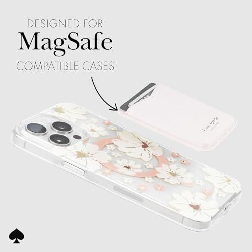 Image of kate spade new york Magnetic Wallet /Card Holder - Compatible with MagSafe Phones and Cases - Pale Dogwood