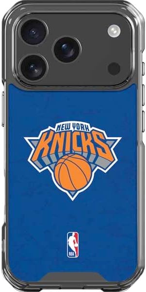 Skinit Clear Phone Case Compatible with iPhone 17 Pro - Officially Licensed NBA New York Knicks Distressed Design