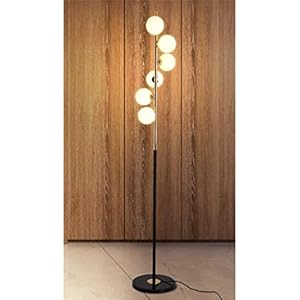 Flashing Lampade da terra for soggiorno in vetro a sfera in piedi lampada da letto camera da letto lampade da comodino creative home decor (Color : B, Size : As the picture shows)