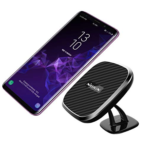[10W Fast Charge] Nillkin 2-in-1 Qi Wireless Charging Pad & Magnetic Car Mount Holder iPhone X, iPhone 8/8 Plus, Samsung Note 8/S9/S8/S8 Plus More - Model C