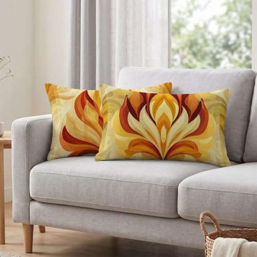 Housse coussin 40x60 taie oreiller fleur rectangulaire salon - 6
