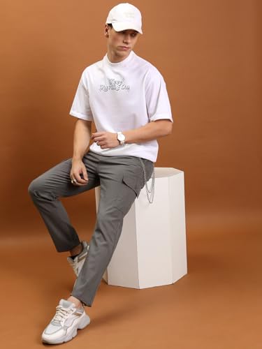Image of Highlander Men's Tapered Fit | Cargo Trousers | Sleek & Functional | Utility Pockets | Trouser for Men | Men Trousers