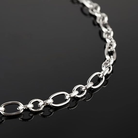 Image of THE MEN THING Chain for Men, Luxury Pure Titanium Steel Chain | Silver Stainless Steel Chain | Necklace Jewellery for Men & Boys