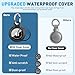 MOLOSLEEVE 4 Pack Waterproof for Apple for Airtag Holder, for Air Tag Case with Keychain, Hard PC+TPU Shockproof and Scratch-Resistant for Airtags Case(Black)