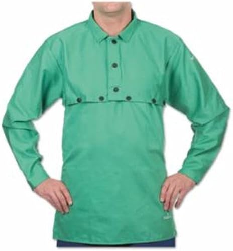 BEST WELDS 902-CA-175XL-SNAPS - Flame Retardant Sateen Bibs, 24" Snaps, One Size