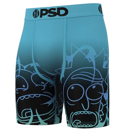 PSD Men's R&m Aqua Boxer Briefs, Multi, M2