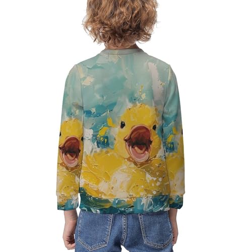 Happy DuckChildren's Casual Pullover Sweatshirt Loose Fit7-9Y2