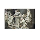 Lienzo decorativo para pared, diseño de vírgenes antiguas de Jean Raoux de Jean Raoux (20 x 30 cm)