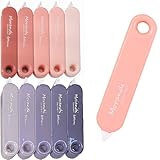 BetterJonny Korrekturrollen, 5 m x 5 mm, Weiß, mit Schutzkappe, Korrekturrollen, für Schreibwaren, Schulbedarf (Rosa + Violett), 10 Stück