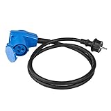 IP44 Uso exterior As Schwabe 60483 - Cable adaptador con conector hembra en ángulo (230 V, 16 A, 3 pines, 1,5 m, H07RN-F 3G2,5, IP44, uso en el exterior)