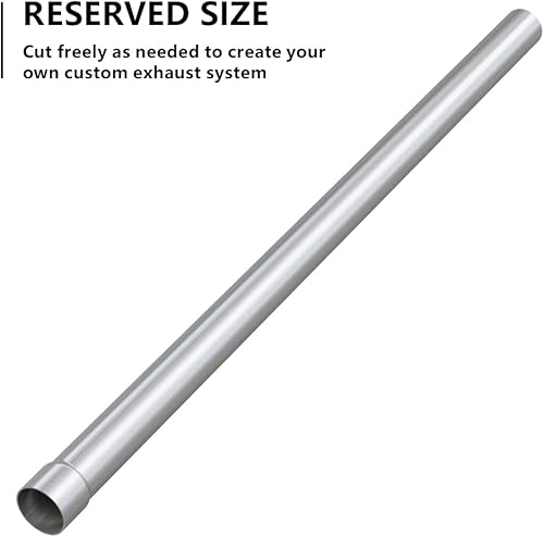 Miniatura 5 de A-KARCK Tubo de escape recto de 2 pulgadas de diámetro exterior, tubo de escape de mandril de acero inoxidable de 48 pulgadas de largo, personaliza