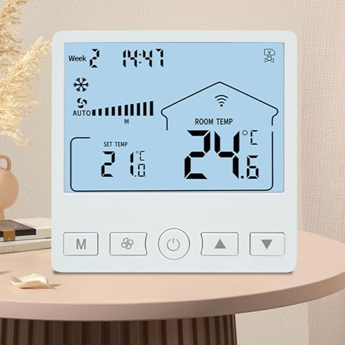 Thermostat intelligent maison appartement bureau : régulateur LCD 3 vitesses