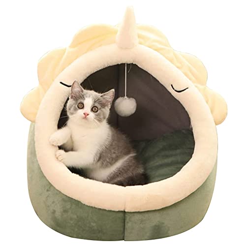 Tapete de ninho semi-fechado removível e lavável para gatos, cesta para cães e gatos, barraca para g