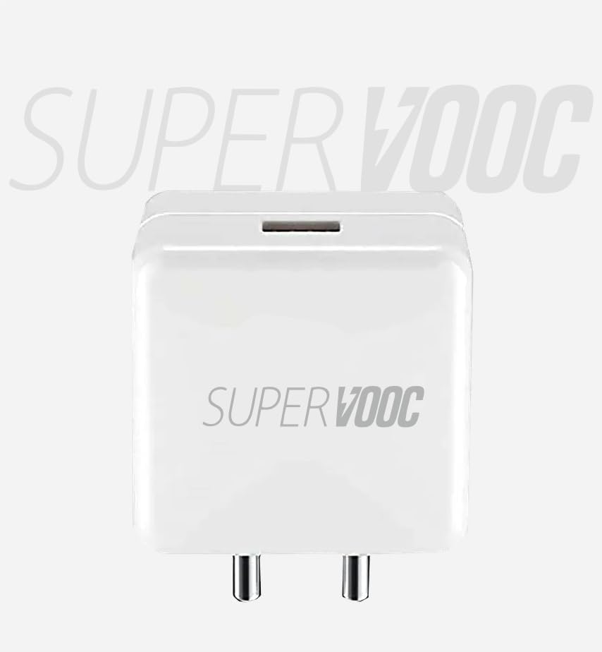 Image of Realme 120W SuperVooc /SuperDart Fast Charger & Cable for Realme GT 7 Pro /Narzo 80 Pro / P3 Pro /13 /13 Pro Plus /12 Pro+ /12Pro /10 Pro+ /9 Pro /8 /7 /60 Pro /50 Pro /Xt730G / Support 120watt Also Quick, White