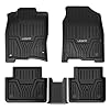 LASFIT Floor Mats for Honda Civic 2016-2021 [Non-Slip] Custom Fit All Weather Car Mats, [Solid and Flexible] Civic Car Accessories, Over 5 Years Lifespan, 1st & 2nd Row