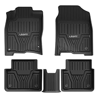 LASFIT Floor Mats for Honda Civic 2016-2021 [Non-Slip] Custom Fit All Weather Car Mats, [Solid and Flexible] Civic Car Accessories, Over 5 Years Lifespan, 1st & 2nd Row