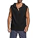 Herren Tank Tops Hoodie Tankshirt Sport T-Shirt Ärmellos Muskelshirt Fitness Gym Workout Bodybuilding Shirt Sportweste mit V-Ausschnitt Atmungsaktive Stoff Undershirt