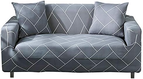 HEYOMART Sofa Cover High Stretch Elastic Fabric 1 2 3 Seater Sofa Slipcover Chair Loveseat Couch Cover Polyester Spandex Furniture Protector Cover with 1 Pillowcase (2 Seater, Pattern #Bird)