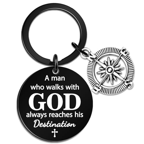 Baptism Gifts for Men Boys Catholic Christian Keychain Man of