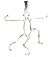 925 Sterling Silver 5 Claws Pendant Blank Claw Mounting Settings for Irregular Stones Handmade Necklace Jewelry for Women(Platina Color)