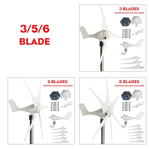 1000W Wind Turbine Kit with 6 Blades & MPPT Controller - 12V/24V Wind Generator for Boats, Gazebos, Mobile Homes & Chalets - High Efficiency Renewable Energy Solution - Image 3
