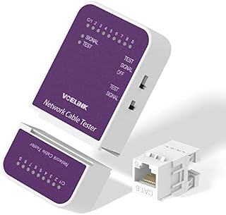 VCELINK Network Cable Tester, Detachable RJ45 Ethernet Cable Test Tool for Cat6 Cat5 Cat7 Cat8 LAN Cable (GJ469) & a Cable Tracer Module