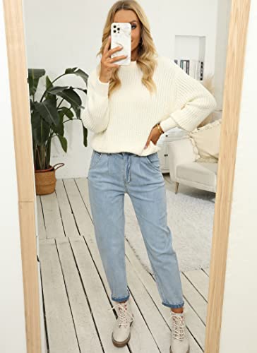 Utyful Women Boyfriend Jeans Loose Fit Mom Jeans High Waisted Stretchy Classic Balloon Denim Jeans2