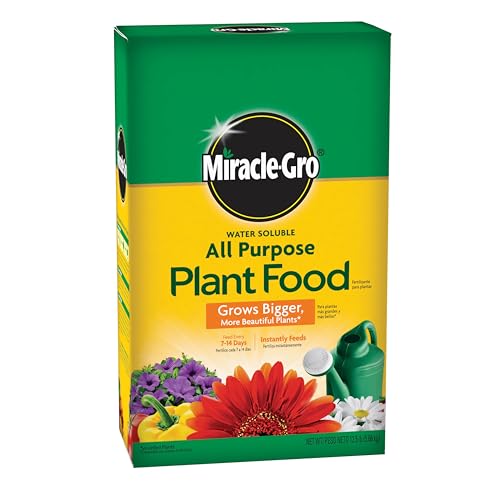 Miracle-Gro Water Soluble All Purpose Plant Food - Fertilizer for All Indoor or Outdoor Plants Including Roses, Flowers, Vegetables, Houseplants, Trees, and Shrubs, 12.5 lbs.
