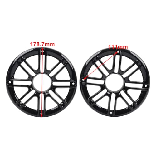 Liru cubierta trasera parlante moto para Harley ABS negro miniatura 5