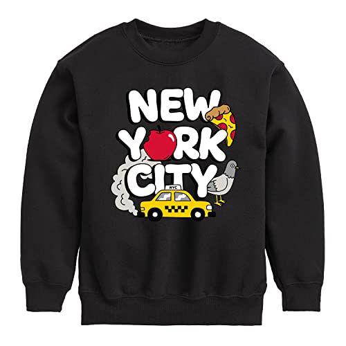Instant Message - New York City Collage - Toddler & Youth Crewneck Fleece Sweatshirt