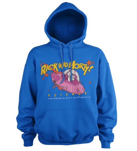 Image of RICK AND MORTY Officially Licensed Science Hoodie (Blue), XX-Large