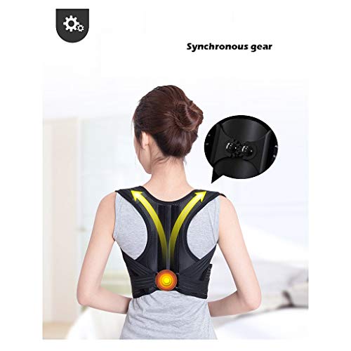 Correcteur de tissu respirant noir taille M avec support flexible double Y
