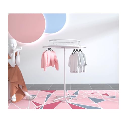 Portant à vêtements rotatif et réglable sur pied pour vêtements et accessoires