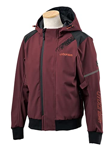[アーバニズム] バイク ジャケット オールシーズンソフトシェルパーカー レディッシュ ブラウン 3Lサイズ UNJ-104